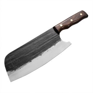 8inches kitchen knife handmade forging knives japan high carbon steel meat buther for kitchen, camping, bbq