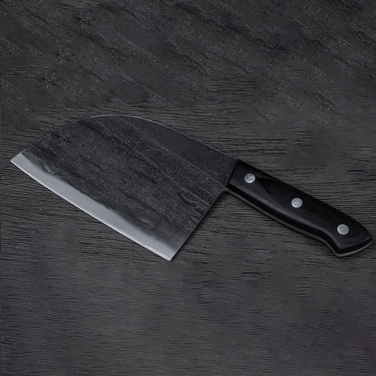 professional 7 inches high carbon steel serbian chef knife heavy duty butcher knives black high carbon steel meat cutting kitchen knife set for kitchen camping bbq gift idea men