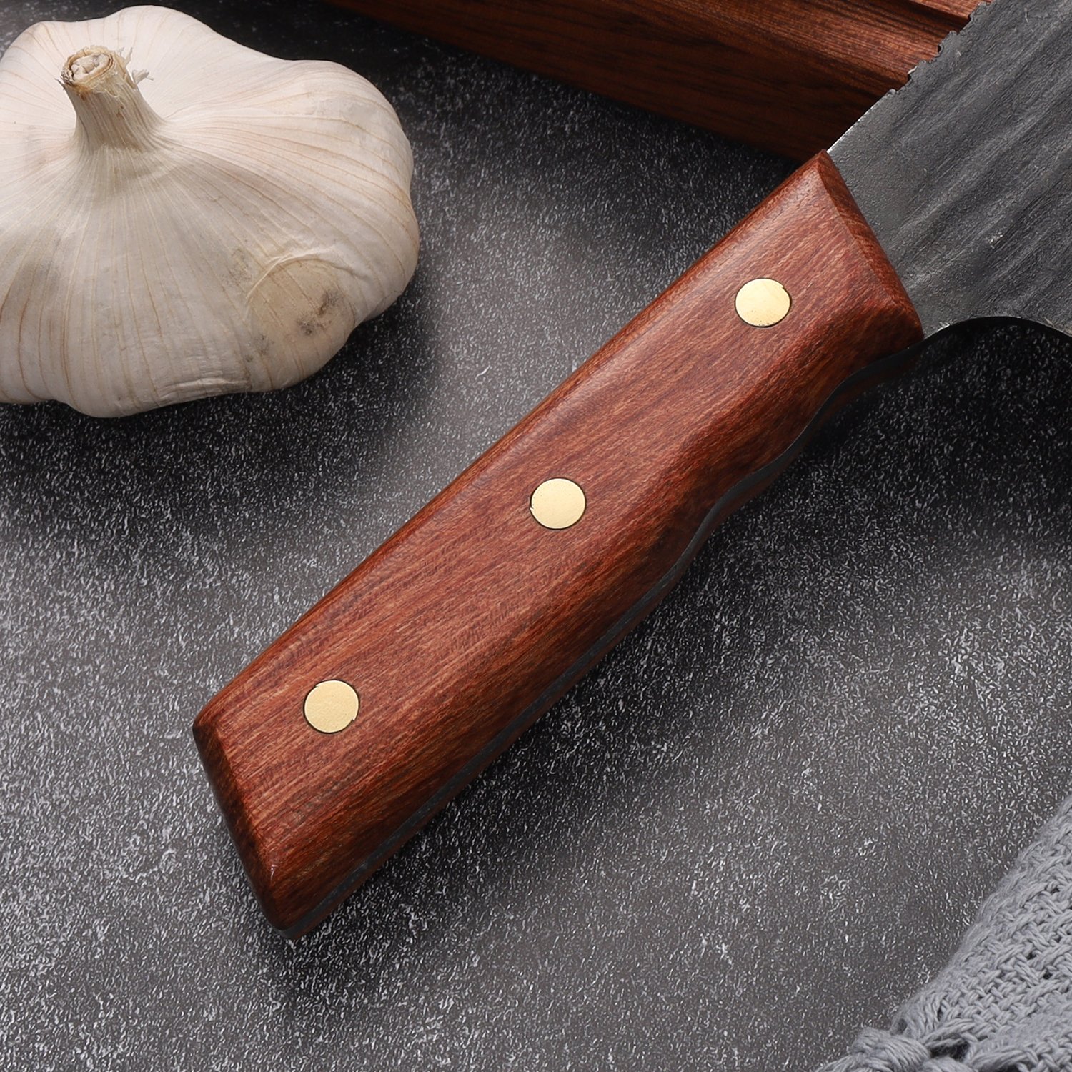 hand forged butcher knife high carbon steel kitchen knife set meat cleaver boning knife viking knife for brisket trimming, gift for dad