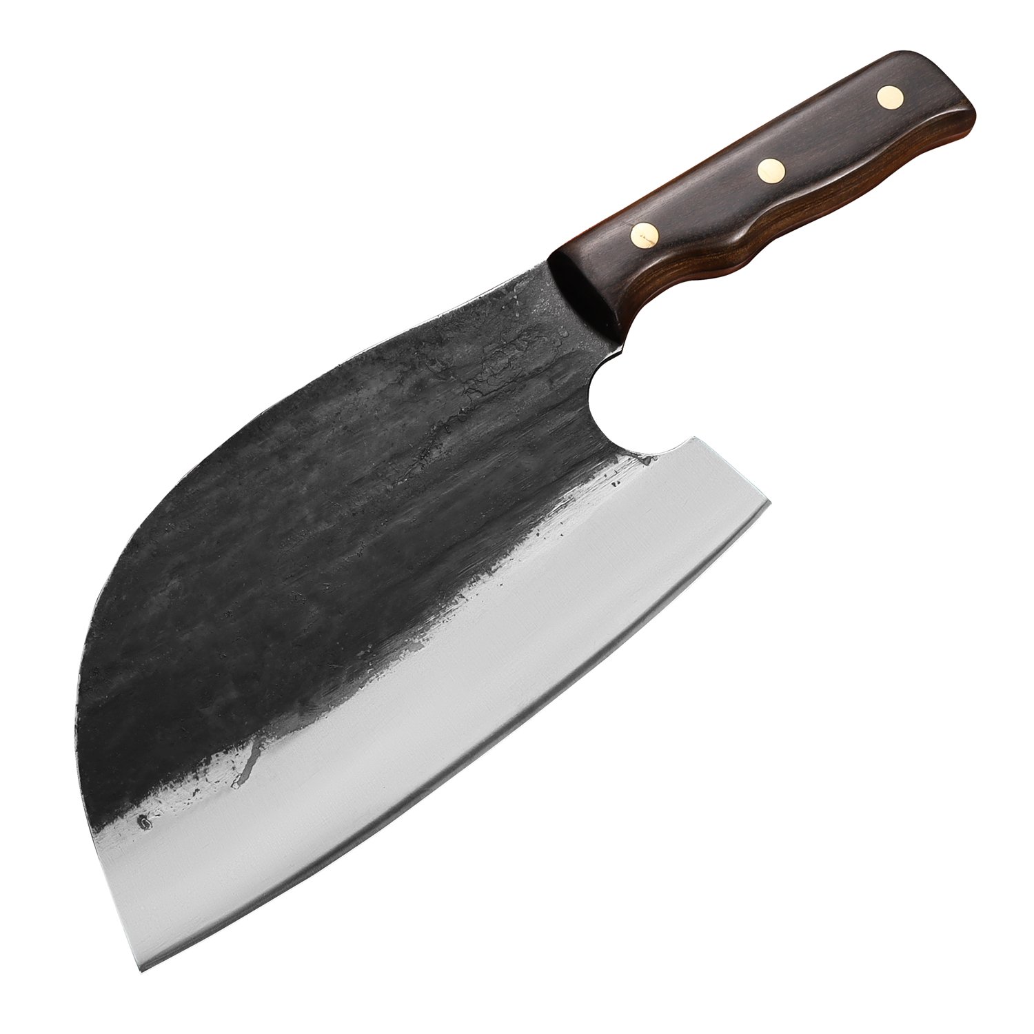 8 inch professional cleaver knife high carbon knives ultra sharp butcher knife with ergonomic handle for home kitchen and restaurant.