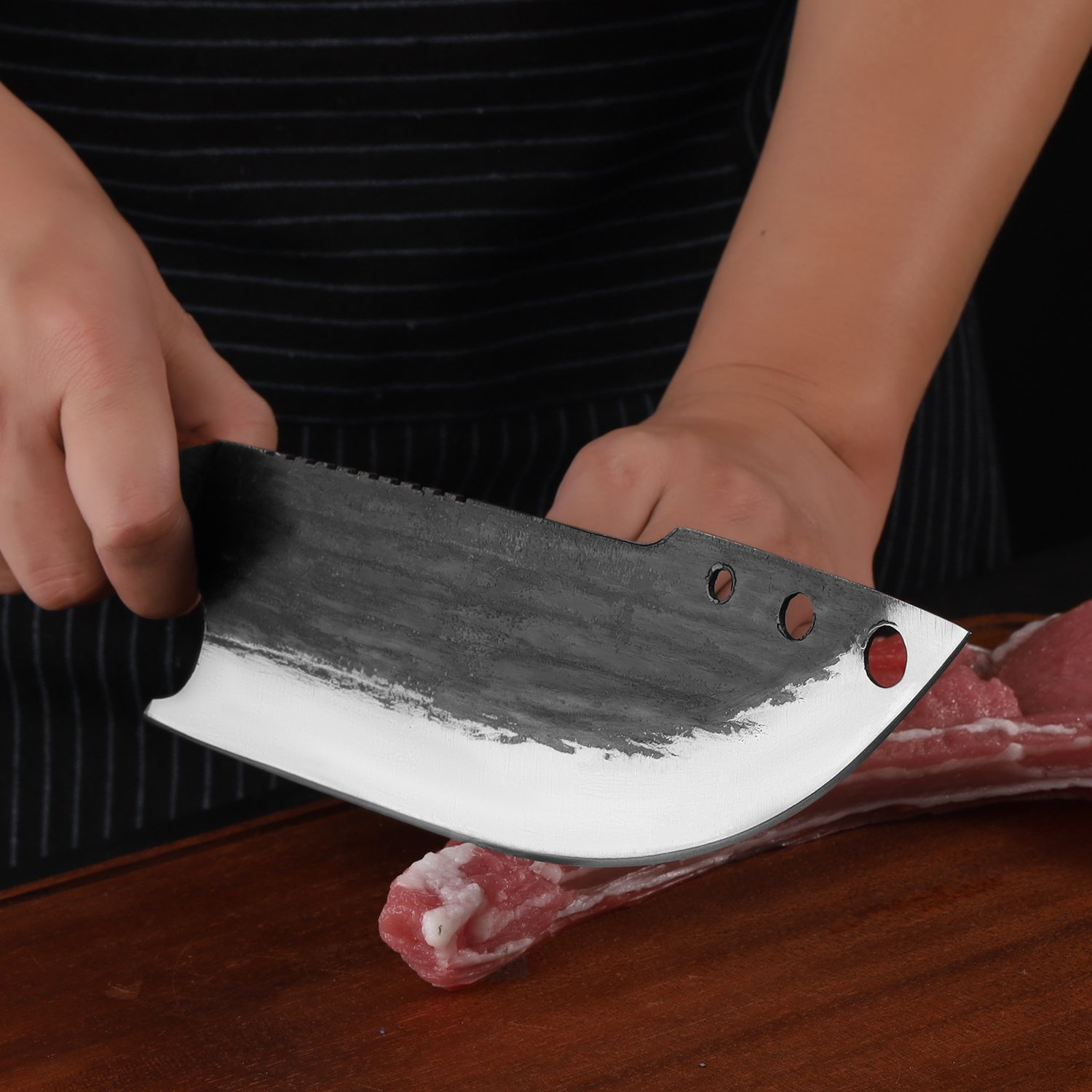 hand forged butcher knife high carbon steel kitchen knife set meat cleaver boning knife viking knife for brisket trimming, gift for dad