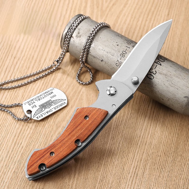 edc knives folding pocket knife with 3.2 inches 3cr13 stainless steel for men , camping survival hiking gear knives