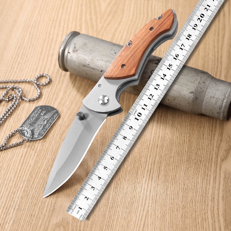 edc knives folding pocket knife with 3.2 inches 3cr13 stainless steel for men , camping survival hiking gear knives