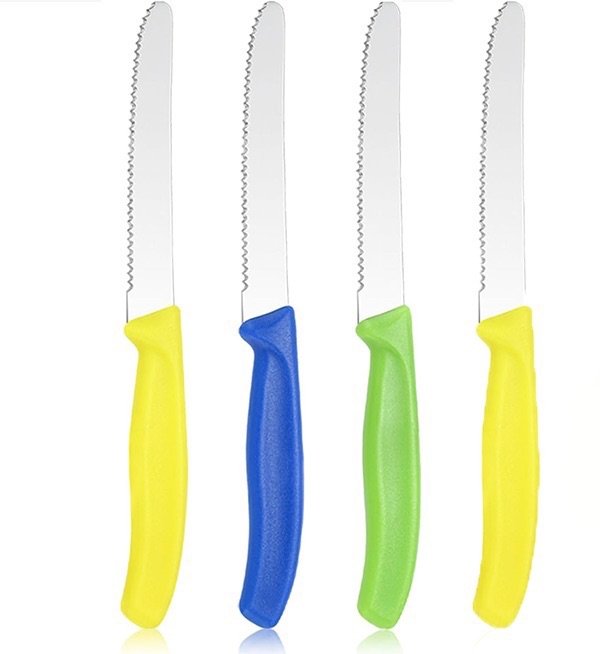 3 pcs/ 4pcs/5pcs 5 inches stainless steel kitchen knife set serrated steak knife vegetable & meat cutting knife