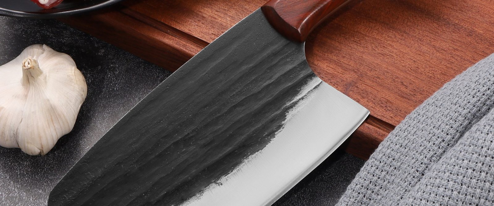 meat cleaver knife, handmade slicing labor saving handle meat cleaver forged chinese kitchen chef vegetable knife